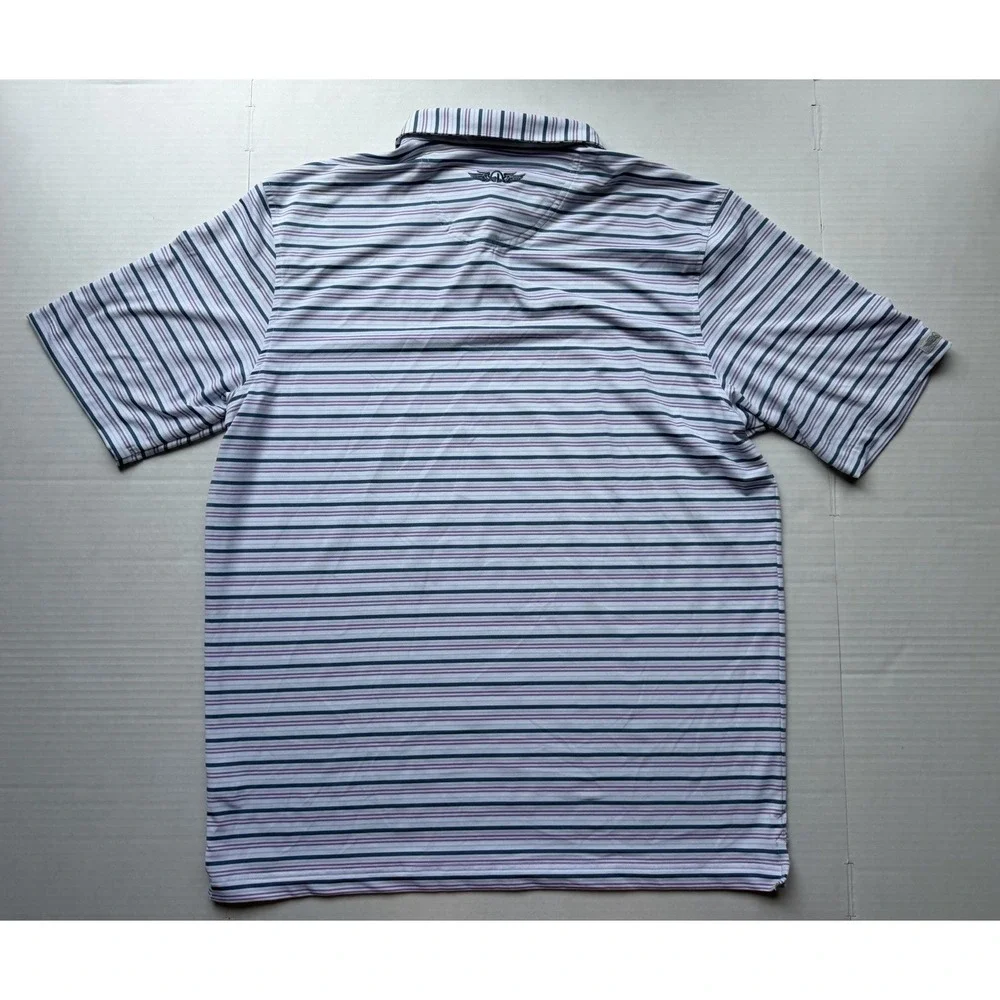 Straight Down Men's Golf Polo Striped Xl - Picture 6 of 7